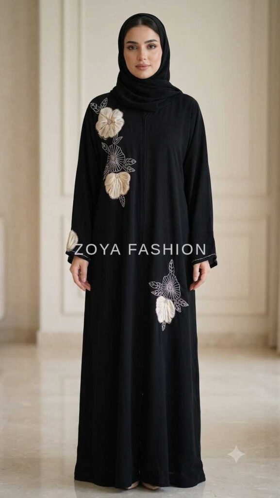 Premium Floral Embellished Abaya