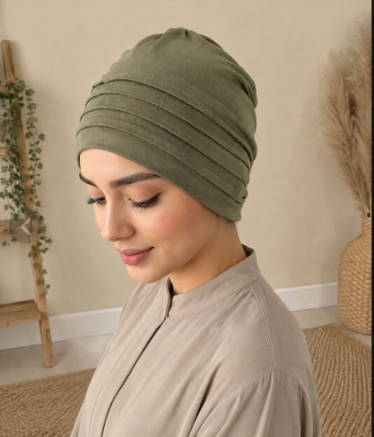 Pleated Hijab Cap