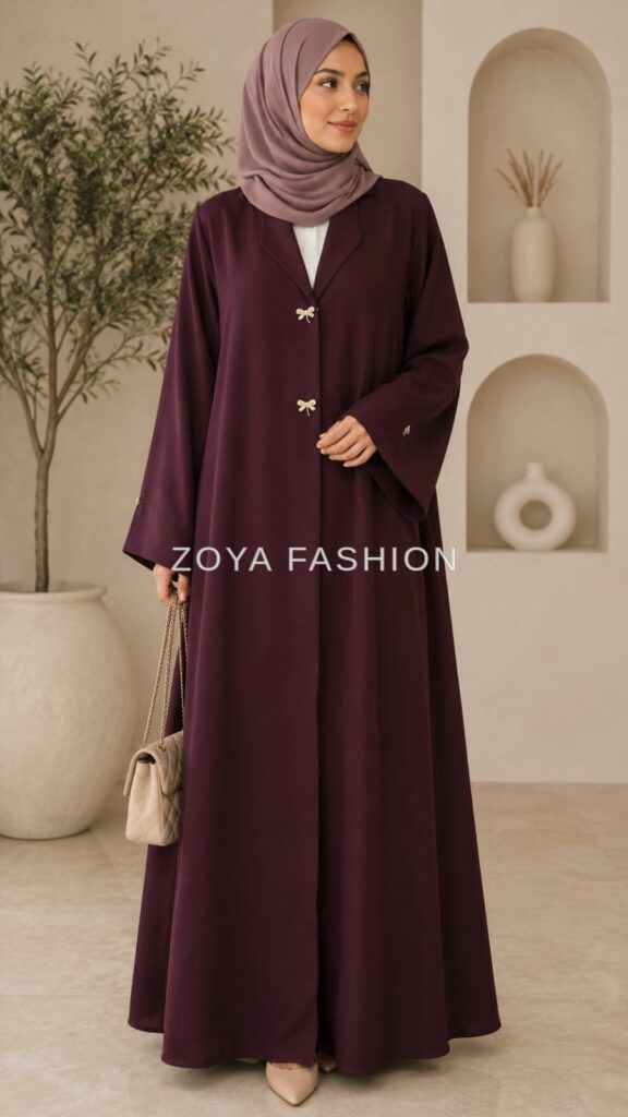 Classic Maroon Abaya