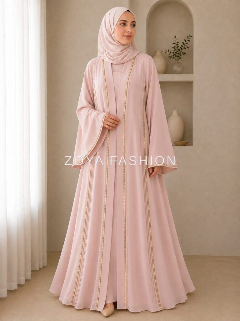 Soft Blush Pink Abaya