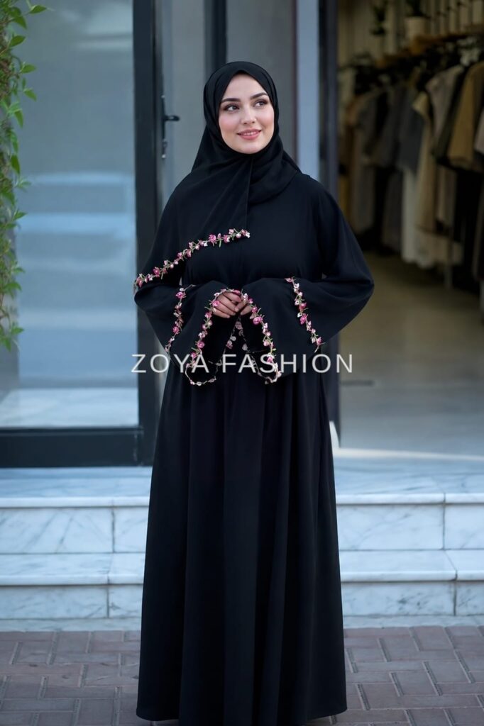 Black Lace Abaya