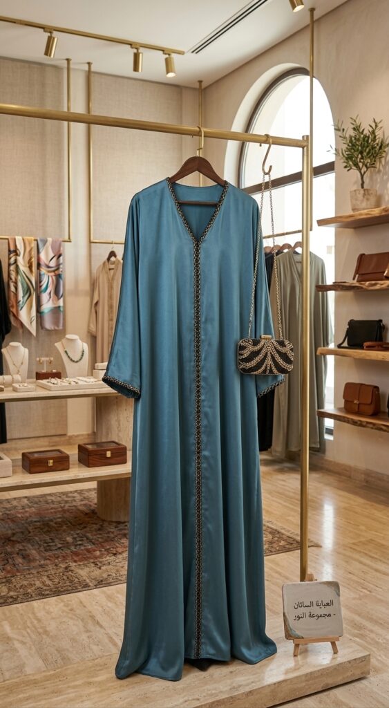Teal Shimmer Abaya