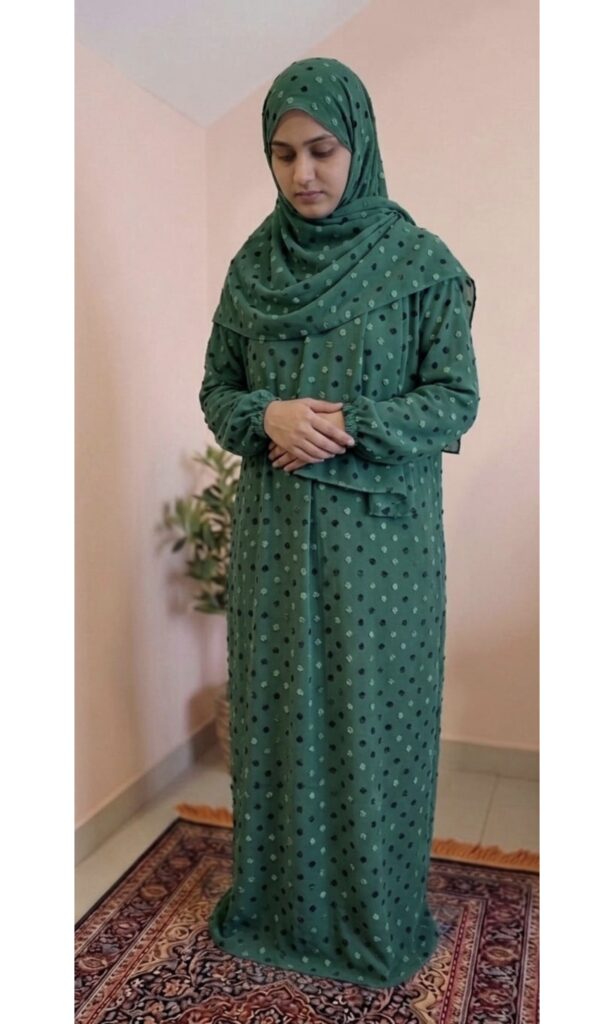 Emerald Polka Dot Prayer Dress