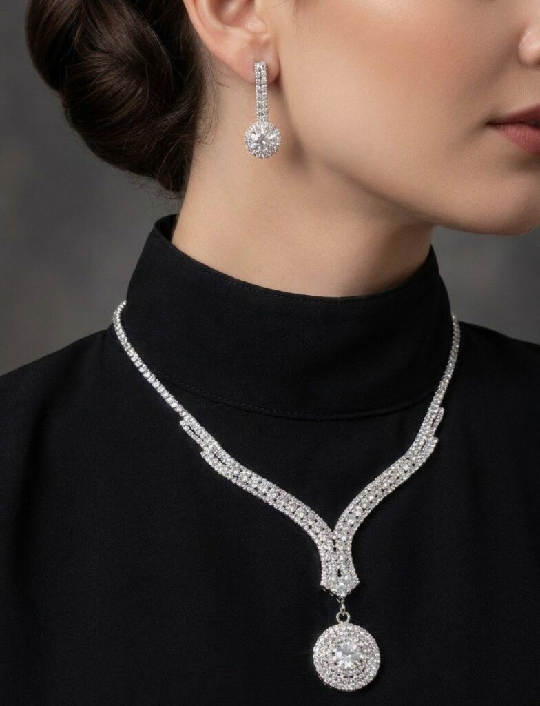 Luxurious Crystal Jewelry Set