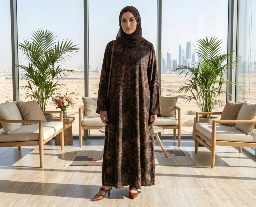 Mocha Marble Abaya