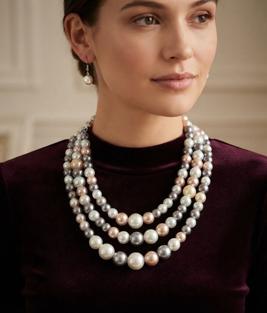Multi-Strand Pearl Jewelry Set