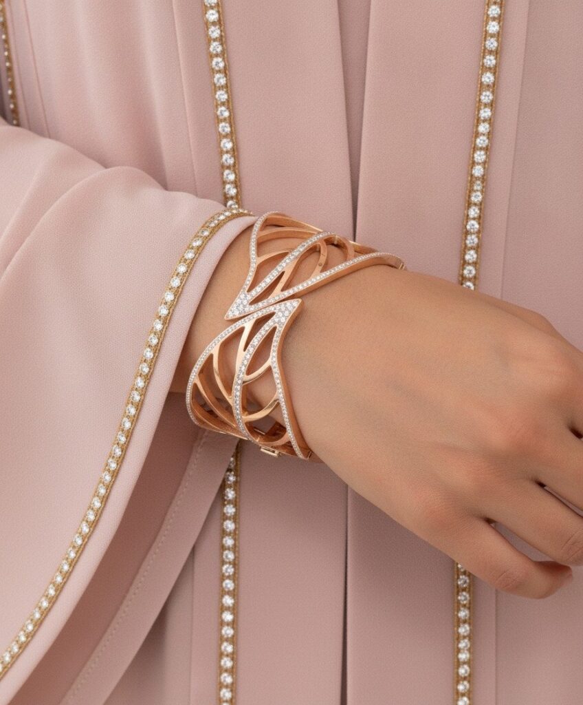 Crystal-Accented Bow Cuff