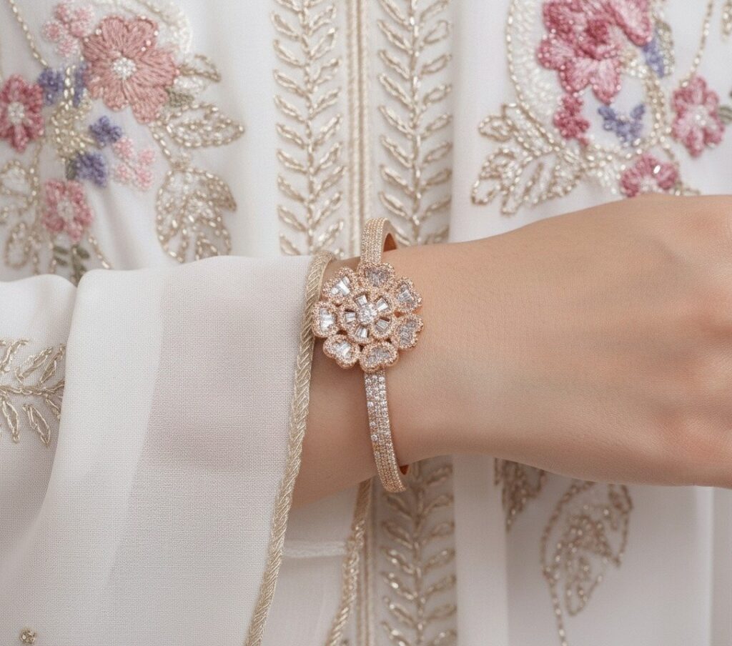 Crystal Floral Bloom Bangle