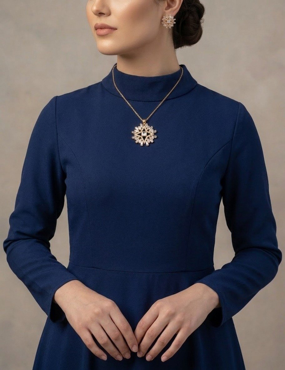 Geometric Starburst Pendant Set - Image 3